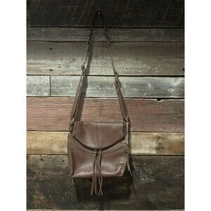 The Sak Silverlake Crossbody Shoulder Bag Brown Leather with Front Flap